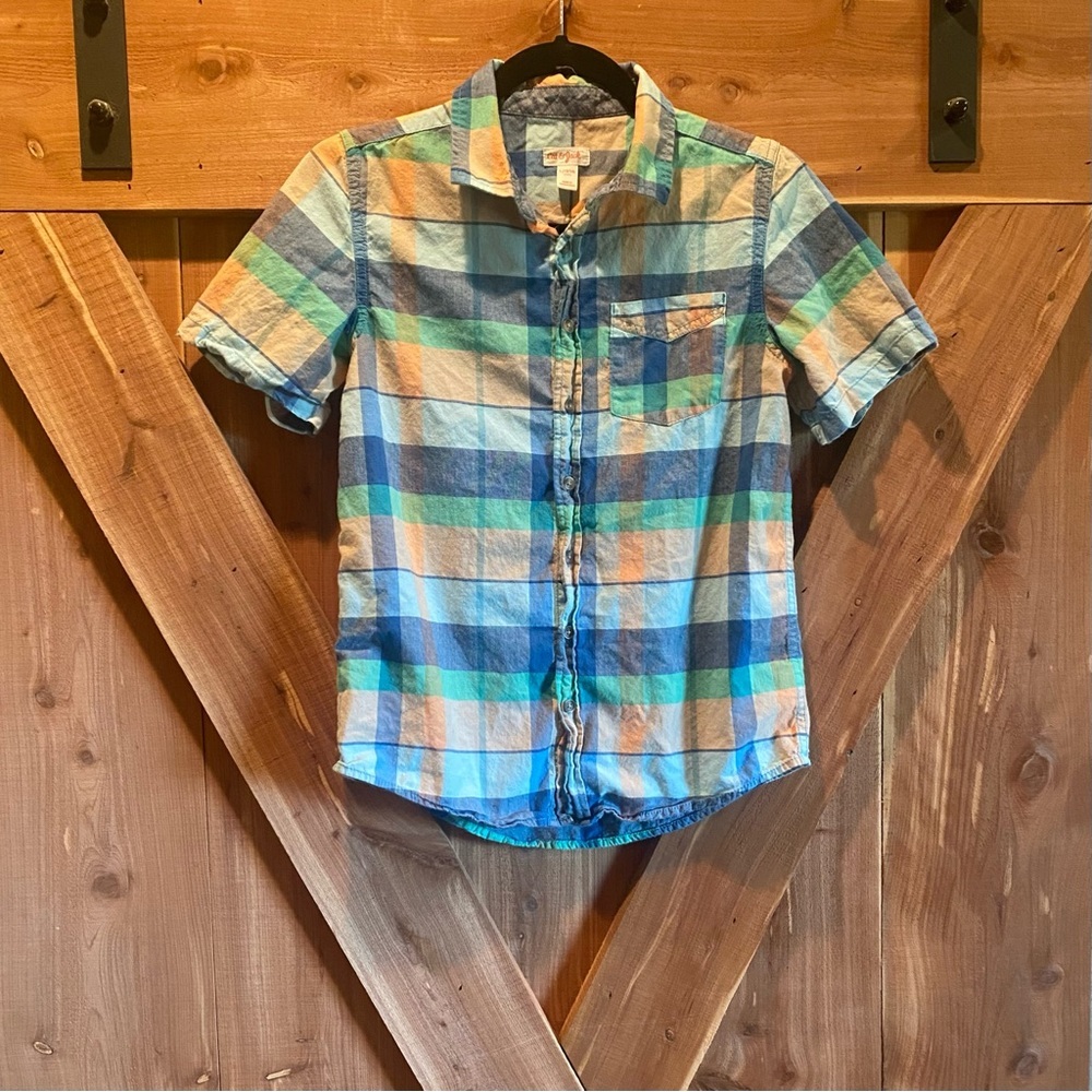 Cat & Jack boy’s s/s button up shirt, size XL (14-16)